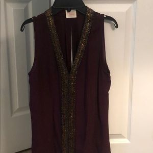 Parker eggplant color and chain open back tank